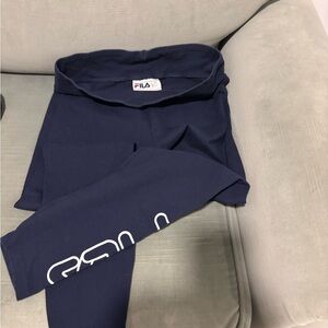 Fila Dark Blue Leggings with Logo